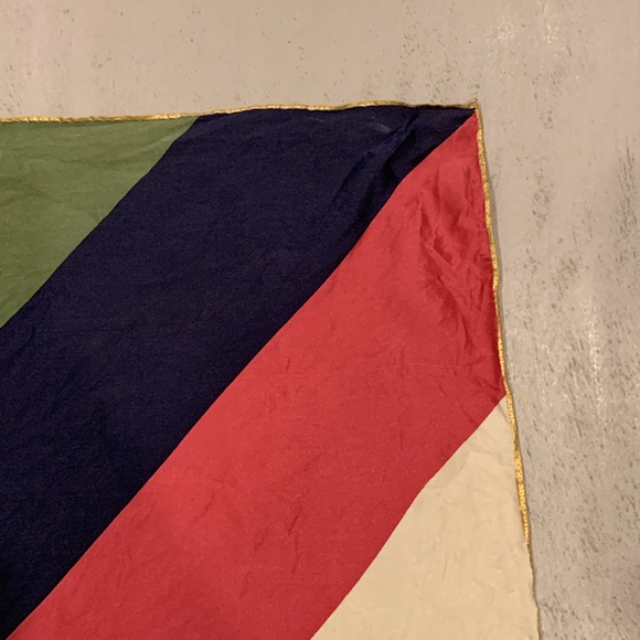 Coach gold foil logo silk scarf 🧡💚🩷💙🤎 - Picture 3 of 6